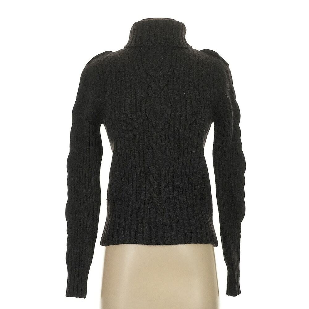 J. McLaughlin Wool Blend Black Cord Sweater – Women’s Small